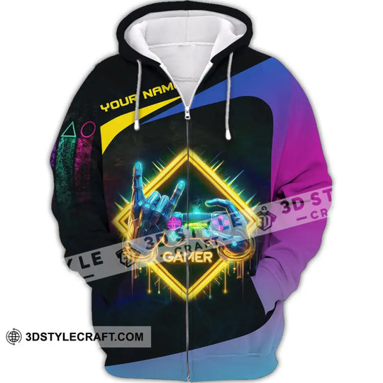Unisex Shirt, Custom Name Gamer Shirt, Gamer Hoodie, Gift for Game Lover style option 3