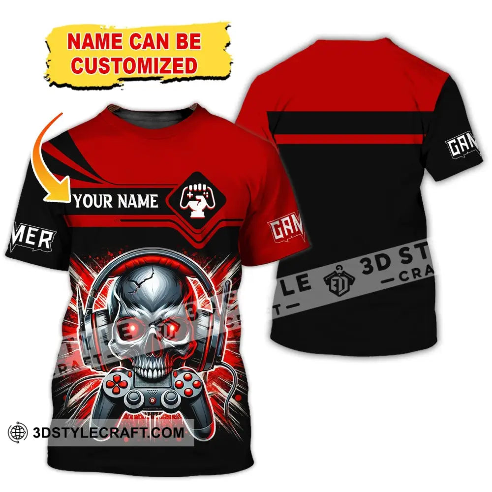 Unisex Shirt Custom Name Gamer Polo Gaming Club T-Shirt