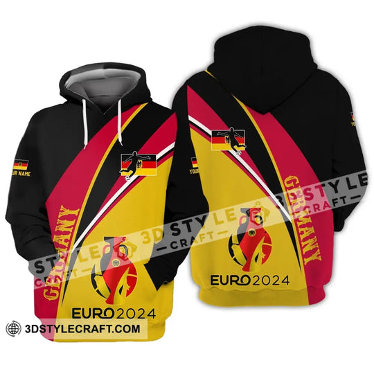 Unisex Shirt - Custom Name Shirt, Germany Euro 2024 Flag Color Shirt style option 3