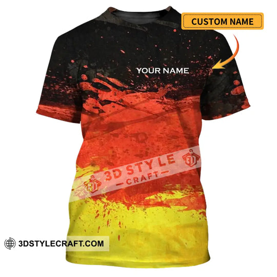 Unisex Shirt - Custom Name Shirt - Germany Flag Color Shirt style option 1