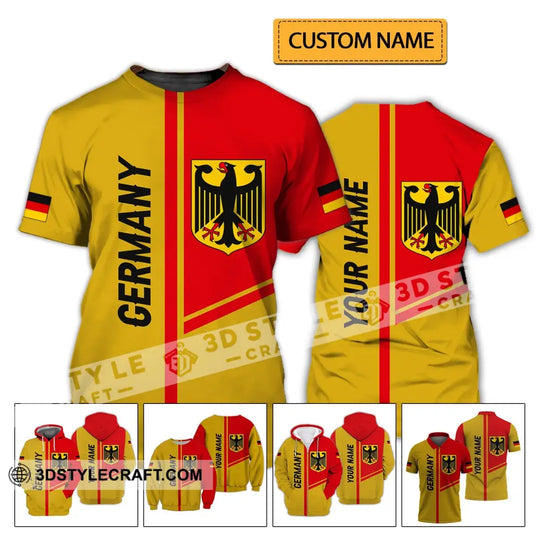 Unisex Shirt - Custom Name Shirt - Germany Style 3D Shirt style option 2