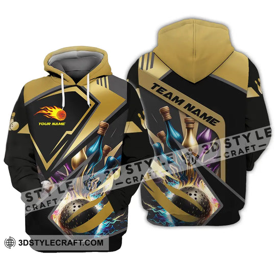 Unisex Shirt - Custom Name Shirt Gold Bowling Lover style option 4