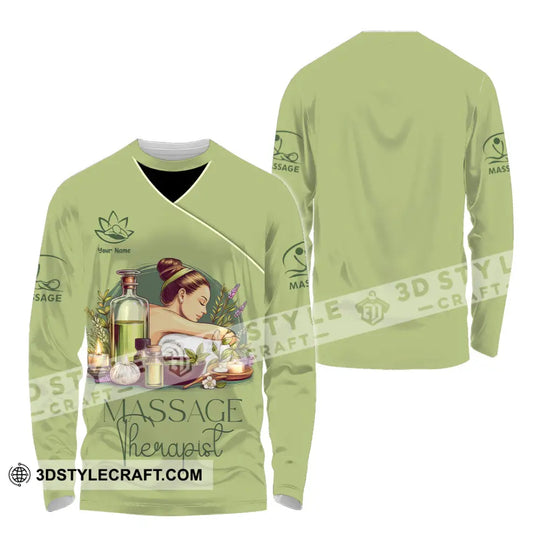 Unisex Shirt - Custom Name Shirt Green Tea Massage Therapist style option 4