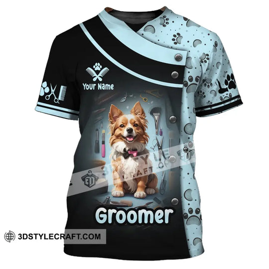 Unisex Shirt, Custom Name Groomer Shirt, Dog Groomers Shirt, Dog Grooming T-Shirt style option 2