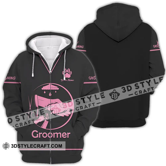 Unisex Shirt - Custom Name Groomer Shirt, Grooming style option 4