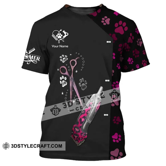 Unisex Shirt, Custom Name Groomer Shirt, Pet Grooming T-Shirt, Gift for Groomers style option 2
