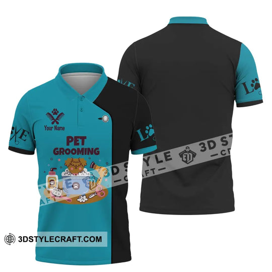 Unisex Shirt, Custom Name Groomer Shirt, Pet Groomer Hoodie, Pet Grooming T-Shirt style option 4