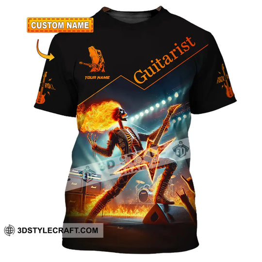 Unisex Shirt, Custom Name Guitarist Shirt, Guitarist Love T-Shirt style option 1