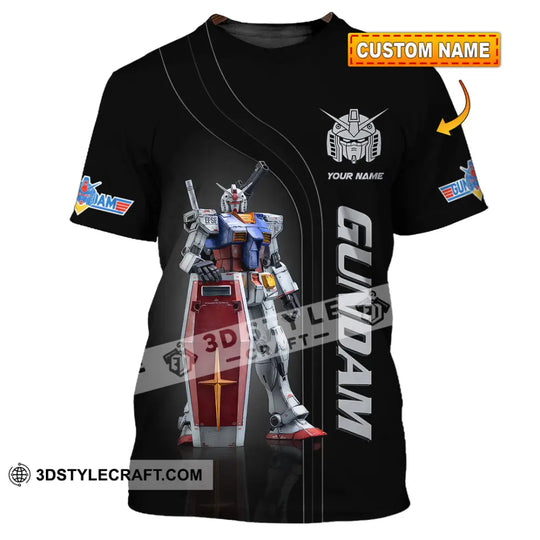 Unisex Shirt, Custom Name Gundam T-Shirt, Gundam Hoodie Long Sleeve Shirt, Gundam Lover Gift style option 1