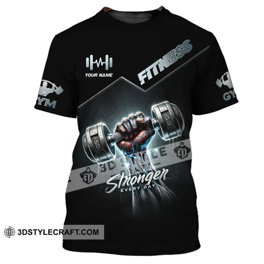 Unisex Shirt, Custom Name Gym Shirt, Work Out Long Sleeve, Weight Lifting Shirt style option 2