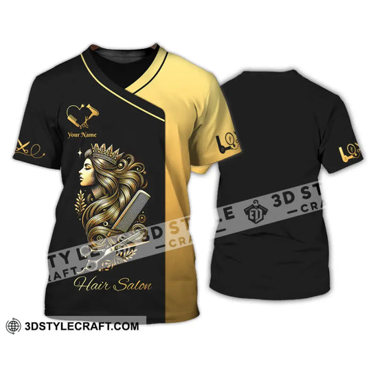 Unisex Shirt, Custom Name Hair Salon Shirt, Hair Salon Polo Long Sleeve Shirt, Hair Salon Uniform style option 2