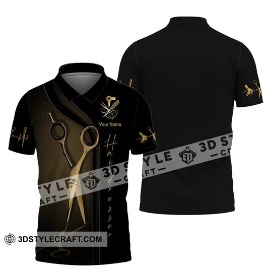 Unisex Shirt, Custom Name Hairstylist Shirt, Hair Stylist, Barber T-Shirt, Polo Shirt for Hairdresser style option 3