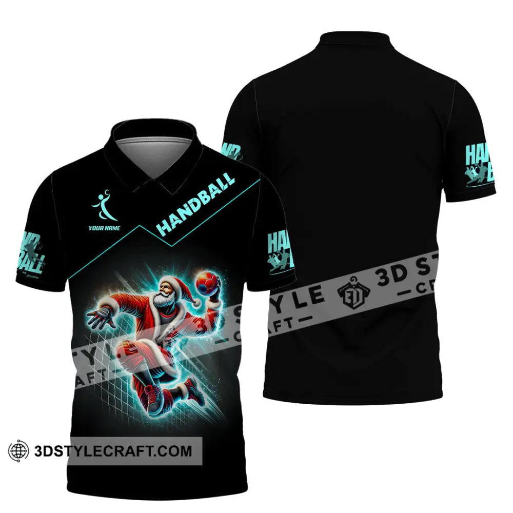 Unisex Shirt Custom Name Handball Christmas Gift Polo / S T-Shirt