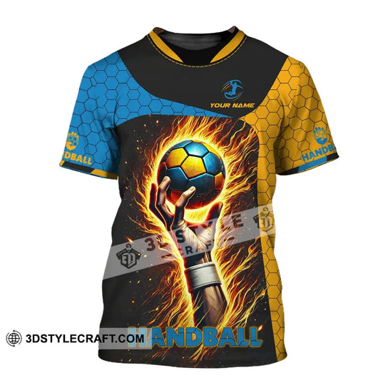 Unisex Shirt, Custom Name Handball Shirt, Handball Polo Long Sleeve, Handball Club Uniform, Handball Lover Gift style option 2