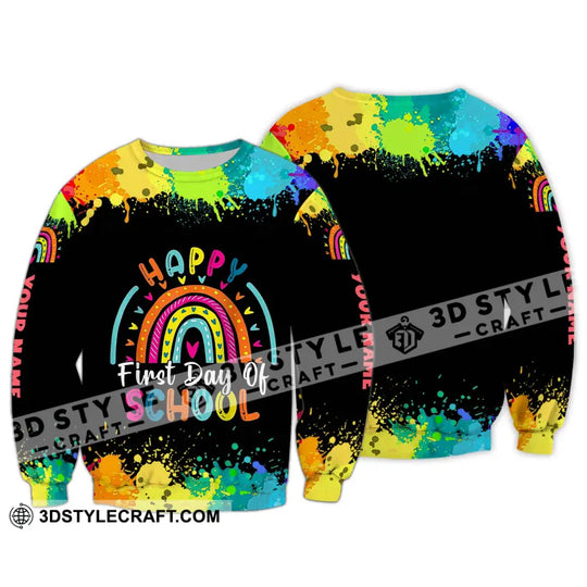 Unisex Shirt - Custom Name Happy First Day Of School Shirt style option 4