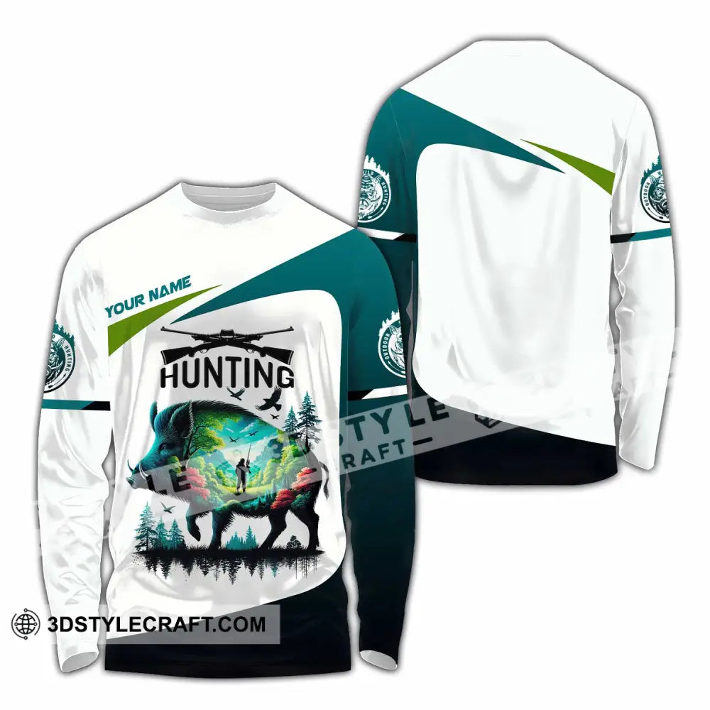 Unisex Shirt Custom Name Hunter Hoodie Polo Long Sleeve / S T-Shirt
