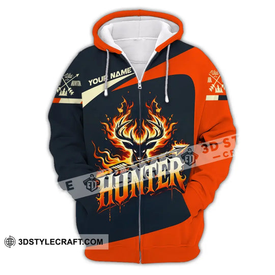 Unisex Shirt, Custom Name Hunter Shirt, Hunter Polo Long Sleeve Shirt style option 3