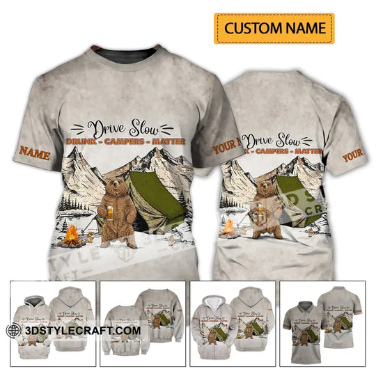 Unisex Shirt - Custom Name Shirt - Hunting Shirt, Hunting Name - Drive Slow Drunk Campers Matter style option 2