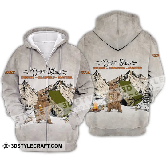 Unisex Shirt - Custom Name Shirt - Hunting Shirt, Hunting Name - Drive Slow Drunk Campers Matter style option 4
