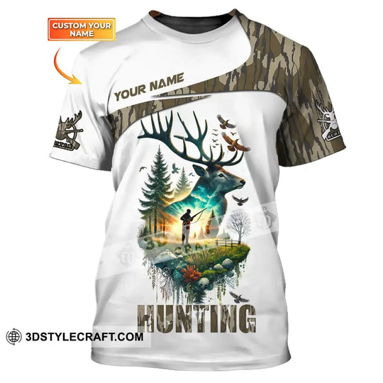 Unisex Shirt, Custom Name Hunting Shirt, Hunting Polo Long Sleeve Shirt, Gift for Animal Hunters style option 1