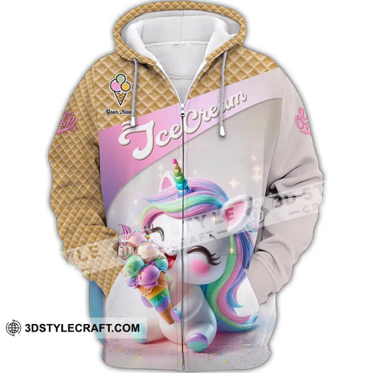 Unisex Shirt, Custom Name Ice Cream Shirt, Ice Cream Lover T-Shirt style option 3