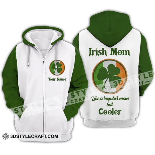 Unisex Shirt - Custom Name Shirt - Irish Patrick's Day Gift , Happy Saint Patrick's Day, Irish Mom Like A Regular Mom But Cooler style option 4