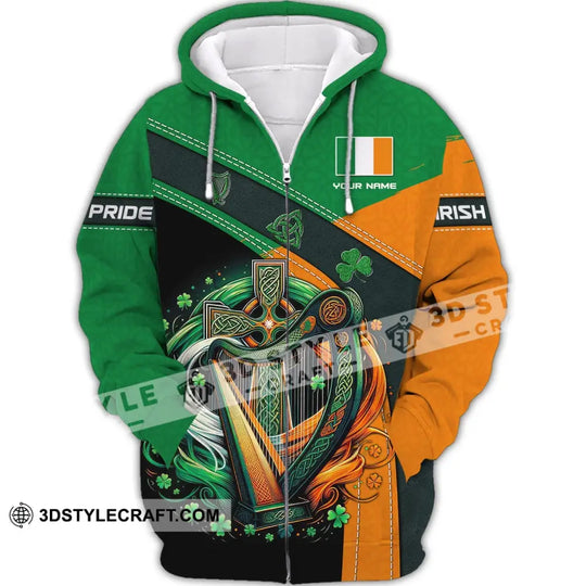 Unisex Shirt, Custom Name Irish T-Shirt, Ireland Hoodie Polo Shirt, Irish Gifts style option 3