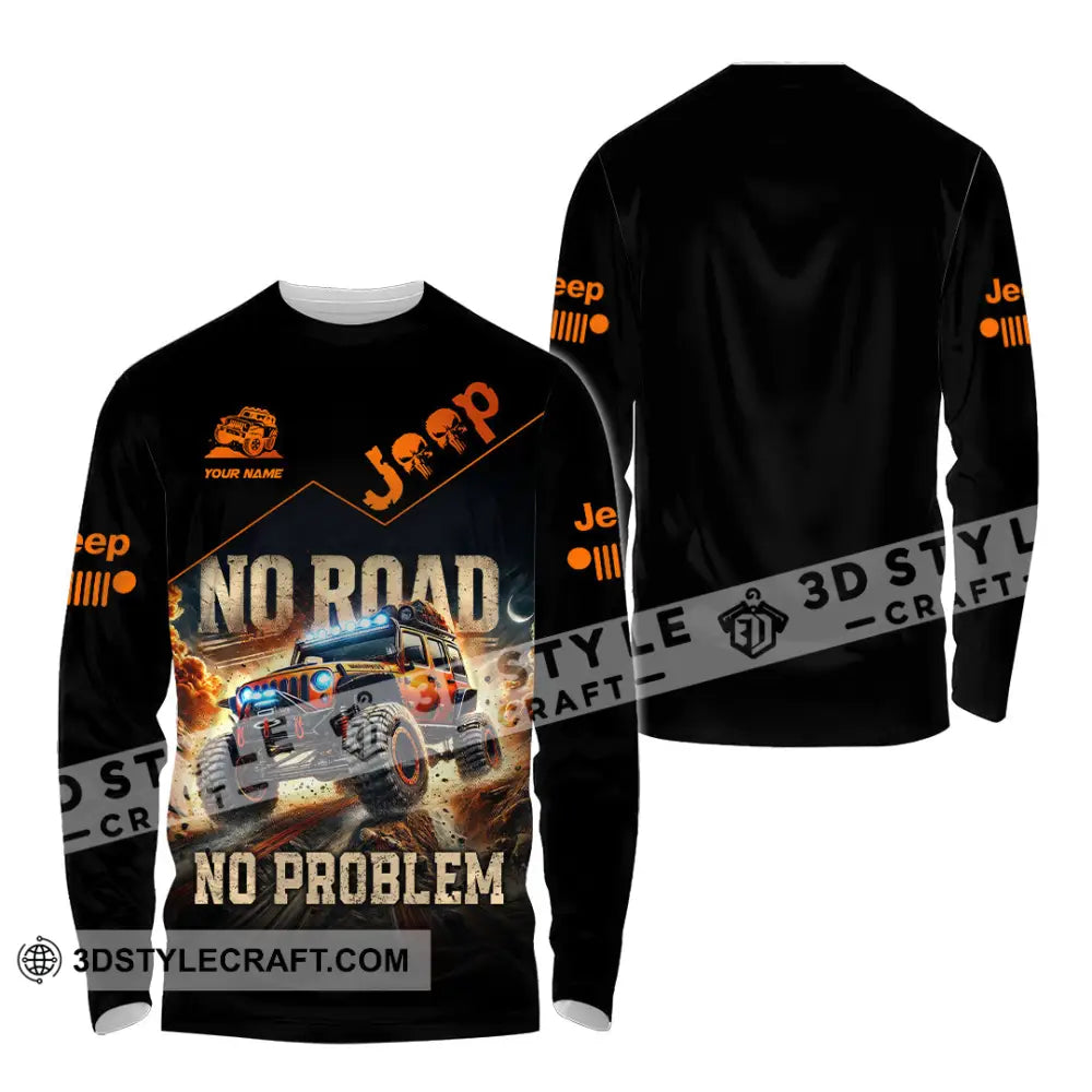 Unisex Shirt Custom Name Jeep Christmas Gift Long Sleeve / S T-Shirt