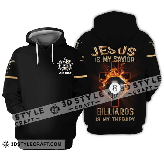 Unisex Shirt - Custom Name Jesus Billiards Shirt style option 3