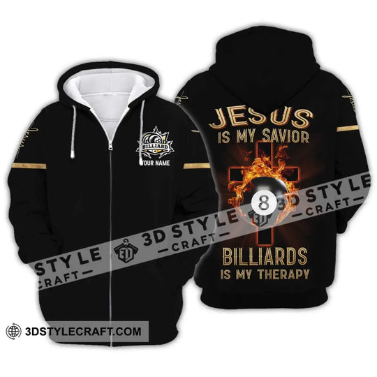 Unisex Shirt - Custom Name Jesus Billiards Shirt style option 2