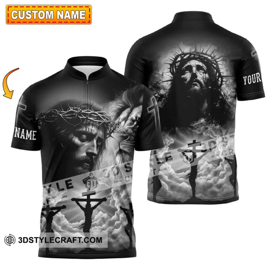 Unisex Shirt - Custom Name Jesus Shirt Black style option 1