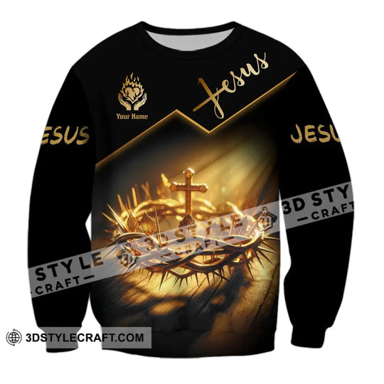 Unisex Shirt - Custom Name Shirt Jesus Crown Of Thorns style option 4
