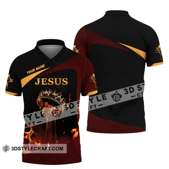 Unisex Shirt, Custom Name Jesus Shirt, Jesus Love Long Sleeve Hoodie Polo Shirt, Gift for Christian style option 4