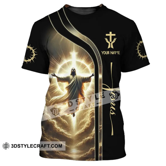 Unisex Shirt, Custom Name Jesus Shirt, Jesus Love Long Sleeve Hoodie Polo Shirt, Gift for Christian style option 2
