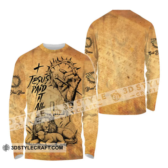 Unisex Shirt - Custom Name Jesus Paid It All Shirt style option 4