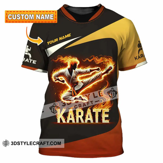 Unisex Shirt, Custom Name Karate Shirt, Karate Polo Long Sleeve Shirt style option 1