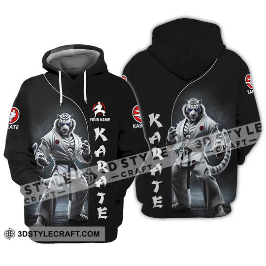 Unisex Shirt - Custom Name Karate Shirt, White Tiger style option 3