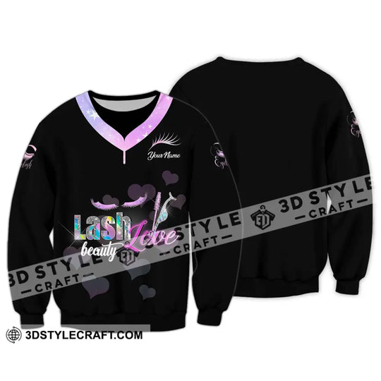Unisex Shirt - Custom Name Shirt Lash Love Beauty style option 4
