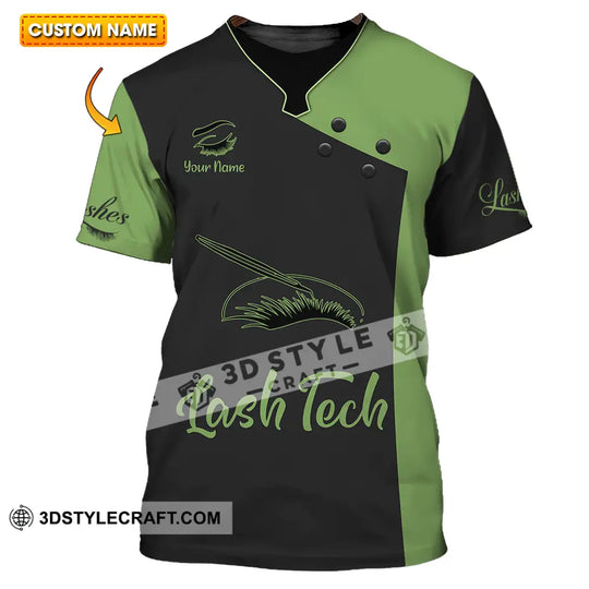 Unisex Shirt - Custom Name Lash Teach Forest And Black Shirt style option 1