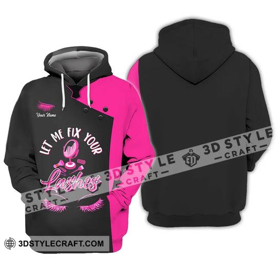 Unisex Shirt - Custom Name Let Me Fix Your Lashes Shirt style option 3