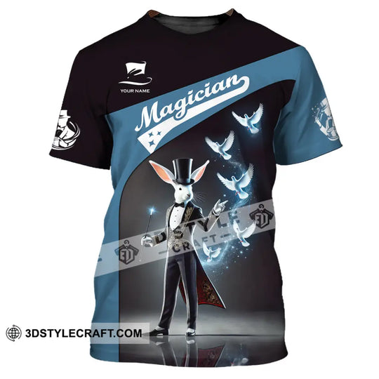 Unisex Shirt, Custom Name Magician Shirt, Magician Long Sleeve Polo Shirt style option 2
