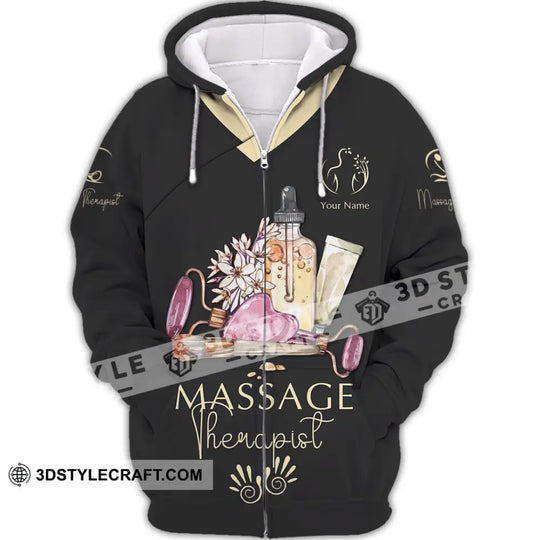 Unisex Shirt - Custom Name Massage Therapist Shirt Lemon Yellow Massage Tools style option 2
