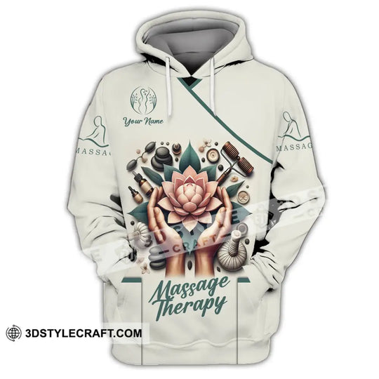 Unisex Shirt - Custom Name Shirt Massage Therapist Lotus style option 2