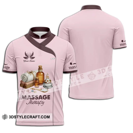 Unisex Shirt - Custom Name Massage Therapist Shirt, Lotus style option 2