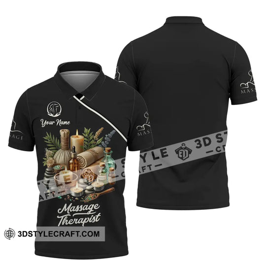 Unisex Shirt, Custom Name Massage Therapist Shirt, T-Shirt for Massage Therapists, Massage Therapists Uniform style option 4