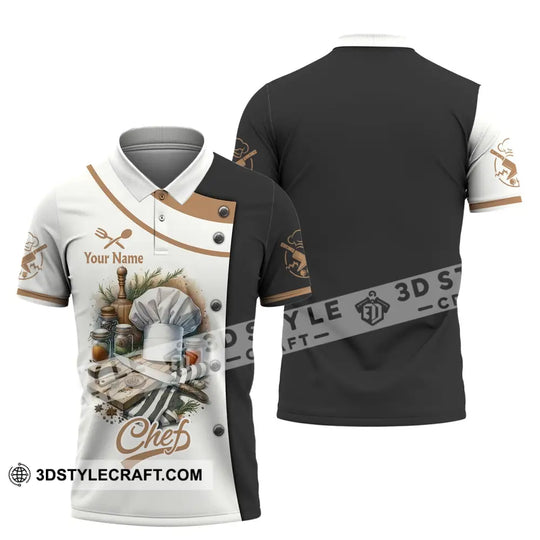 Unisex Shirt, Custom Name Master Chef Shirt, Chef Apparel, Chef Polo Long Sleeve, Cooking Love T-Shirt style option 3