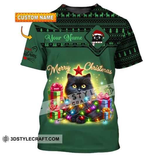 Unisex Shirt, Custom Name Merry Christmas Shirt, Christmas Polo Long Sleeve Shirt, Christmas Gift style option 1