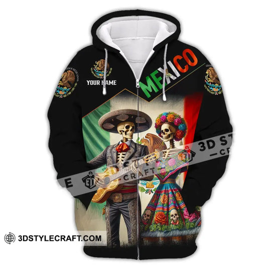 Unisex Shirt - Custom Name Shirt Mexico Couple style option 3
