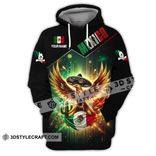 Unisex Shirt - Custom Name Shirt Mexico Flag And Icon style option 2