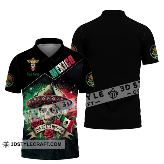 Unisex Shirt, Custom Name Mexico Shirt, Mexico Lover Polo Long Sleeve Shirt, Mexican Gift style option 4